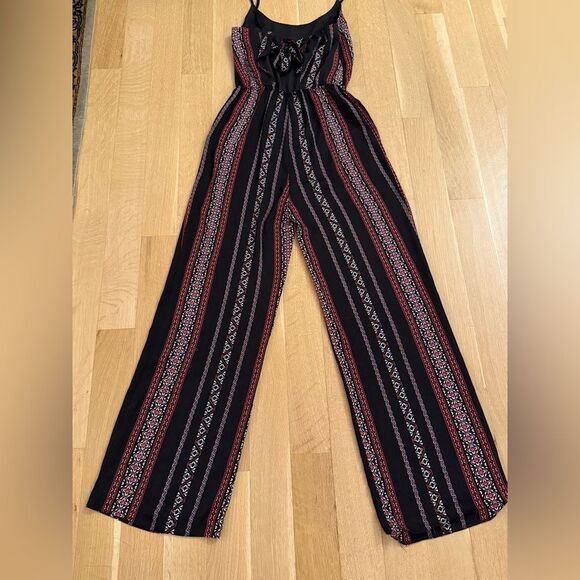 Dynamite Black and Red Jumpsuit with Flowing Silhouette - Picture 7 of 7